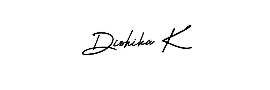How to Draw Dishika K signature style? AmerikaSignatureDemo-Regular is a latest design signature styles for name Dishika K. Dishika K signature style 3 images and pictures png