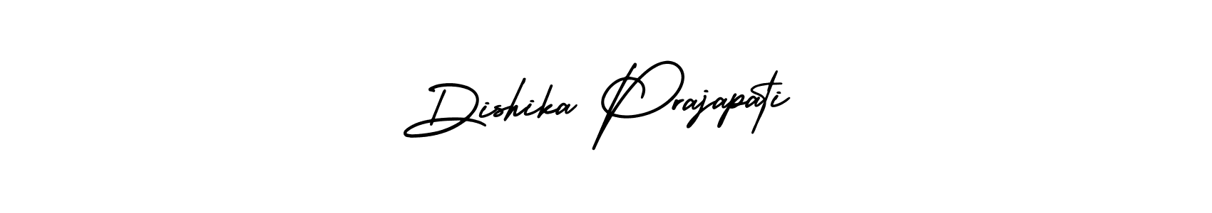 How to make Dishika Prajapati name signature. Use AmerikaSignatureDemo-Regular style for creating short signs online. This is the latest handwritten sign. Dishika Prajapati signature style 3 images and pictures png