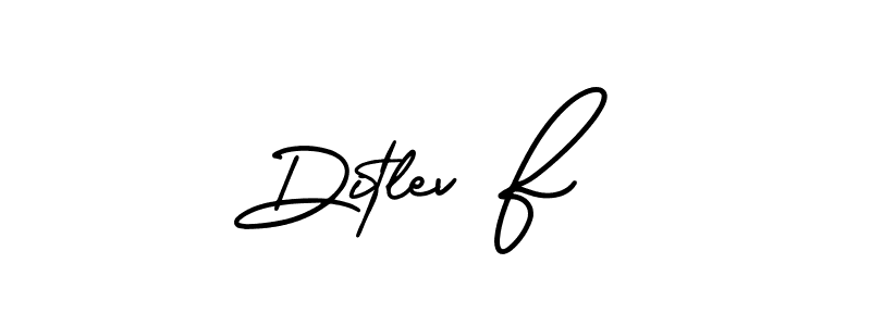 This is the best signature style for the Ditlev F name. Also you like these signature font (AmerikaSignatureDemo-Regular). Mix name signature. Ditlev F signature style 3 images and pictures png