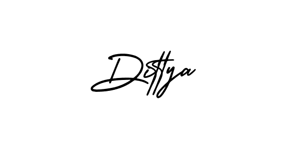 Dittya stylish signature style. Best Handwritten Sign (AmerikaSignatureDemo-Regular) for my name. Handwritten Signature Collection Ideas for my name Dittya. Dittya signature style 3 images and pictures png