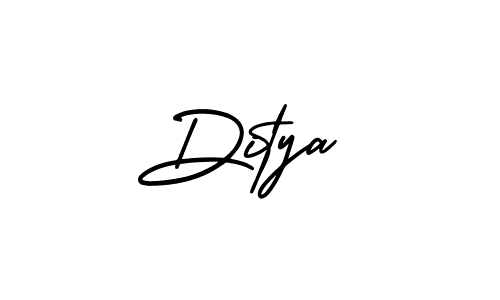 How to make Ditya signature? AmerikaSignatureDemo-Regular is a professional autograph style. Create handwritten signature for Ditya name. Ditya signature style 3 images and pictures png