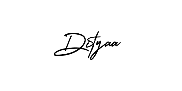 You should practise on your own different ways (AmerikaSignatureDemo-Regular) to write your name (Dityaa) in signature. don't let someone else do it for you. Dityaa signature style 3 images and pictures png