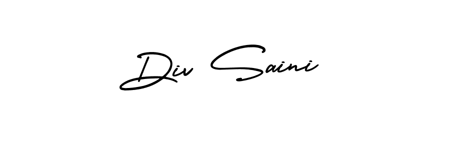 The best way (AmerikaSignatureDemo-Regular) to make a short signature is to pick only two or three words in your name. The name Div Saini include a total of six letters. For converting this name. Div Saini signature style 3 images and pictures png