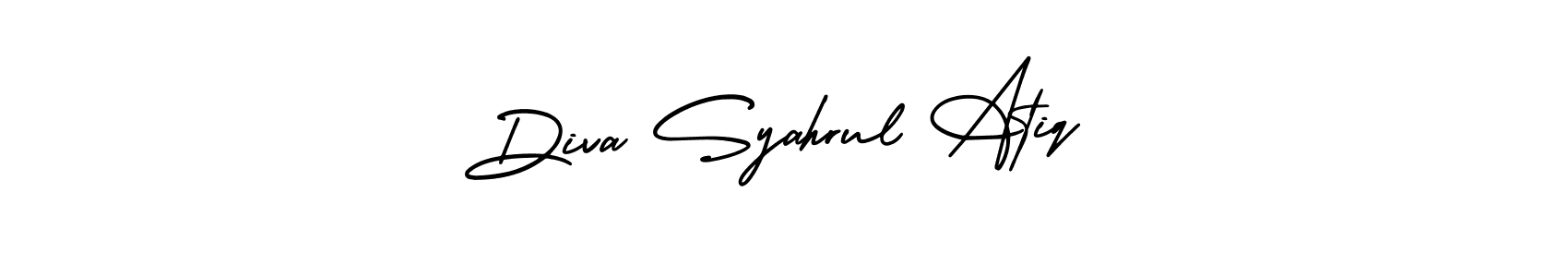 Design your own signature with our free online signature maker. With this signature software, you can create a handwritten (AmerikaSignatureDemo-Regular) signature for name Diva Syahrul Atiq. Diva Syahrul Atiq signature style 3 images and pictures png