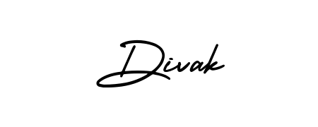 Divak stylish signature style. Best Handwritten Sign (AmerikaSignatureDemo-Regular) for my name. Handwritten Signature Collection Ideas for my name Divak. Divak signature style 3 images and pictures png