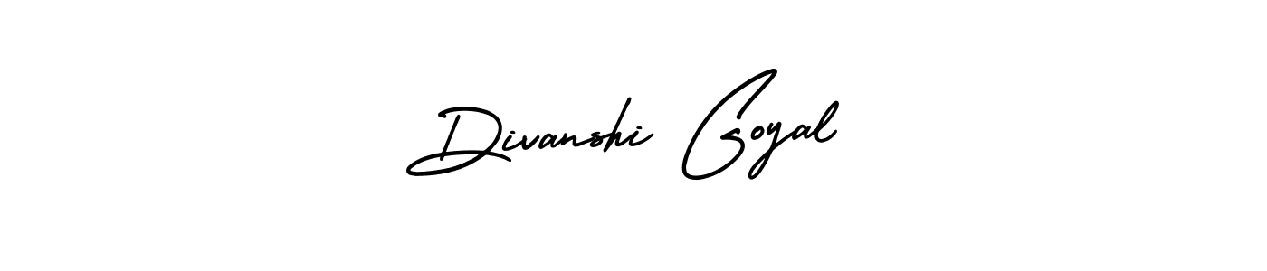 Create a beautiful signature design for name Divanshi Goyal. With this signature (AmerikaSignatureDemo-Regular) fonts, you can make a handwritten signature for free. Divanshi Goyal signature style 3 images and pictures png