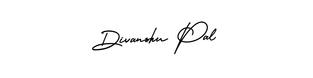 How to make Divanshu Pal name signature. Use AmerikaSignatureDemo-Regular style for creating short signs online. This is the latest handwritten sign. Divanshu Pal signature style 3 images and pictures png
