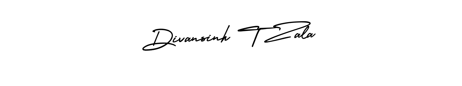 Create a beautiful signature design for name Divansinh T Zala. With this signature (AmerikaSignatureDemo-Regular) fonts, you can make a handwritten signature for free. Divansinh T Zala signature style 3 images and pictures png