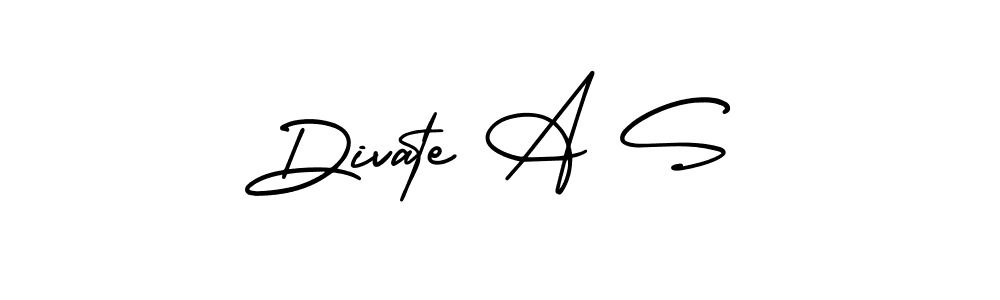 Divate A S stylish signature style. Best Handwritten Sign (AmerikaSignatureDemo-Regular) for my name. Handwritten Signature Collection Ideas for my name Divate A S. Divate A S signature style 3 images and pictures png