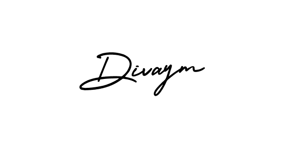 The best way (AmerikaSignatureDemo-Regular) to make a short signature is to pick only two or three words in your name. The name Divaym include a total of six letters. For converting this name. Divaym signature style 3 images and pictures png