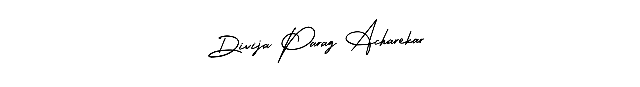 See photos of Divija Parag Acharekar official signature by Spectra . Check more albums & portfolios. Read reviews & check more about AmerikaSignatureDemo-Regular font. Divija Parag Acharekar signature style 3 images and pictures png