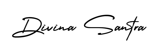 Practice writing Divina Santra with the flow of AmerikaSignatureDemo-Regular lettering. A fantastic source of inspiration for developing your personal signature style. Divina Santra signature style 3 images and pictures png