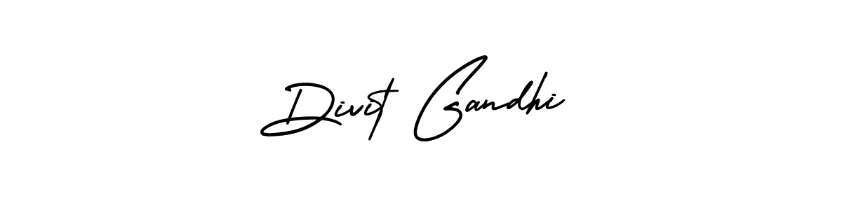 How to make Divit Gandhi signature? AmerikaSignatureDemo-Regular is a professional autograph style. Create handwritten signature for Divit Gandhi name. Divit Gandhi signature style 3 images and pictures png