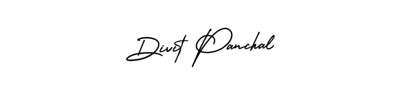 How to make Divit Panchal name signature. Use AmerikaSignatureDemo-Regular style for creating short signs online. This is the latest handwritten sign. Divit Panchal signature style 3 images and pictures png