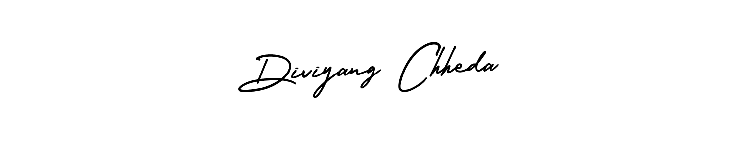 It looks lik you need a new signature style for name Diviyang Chheda. Design unique handwritten (AmerikaSignatureDemo-Regular) signature with our free signature maker in just a few clicks. Diviyang Chheda signature style 3 images and pictures png