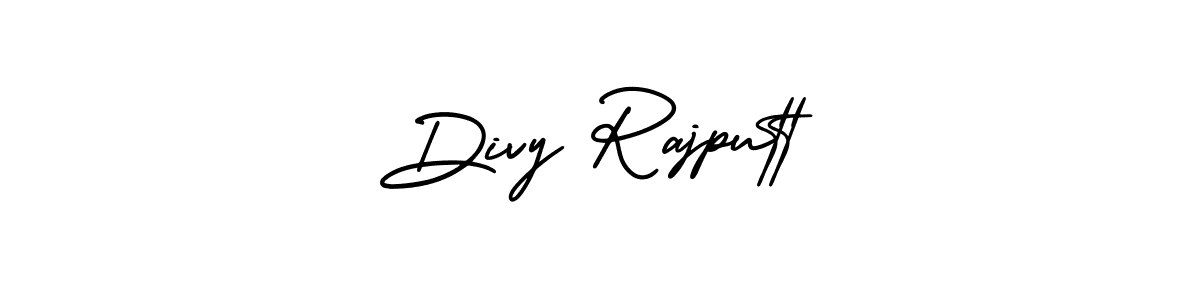 Divy Rajputt stylish signature style. Best Handwritten Sign (AmerikaSignatureDemo-Regular) for my name. Handwritten Signature Collection Ideas for my name Divy Rajputt. Divy Rajputt signature style 3 images and pictures png