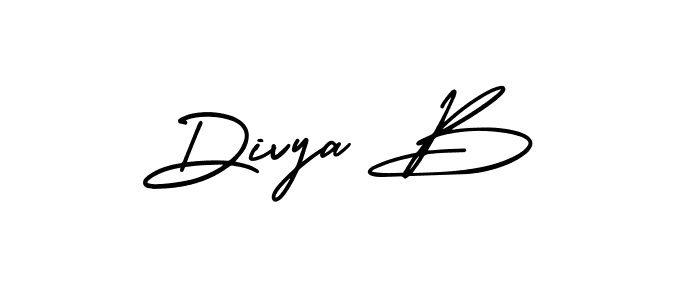Create a beautiful signature design for name Divya B. With this signature (AmerikaSignatureDemo-Regular) fonts, you can make a handwritten signature for free. Divya B signature style 3 images and pictures png