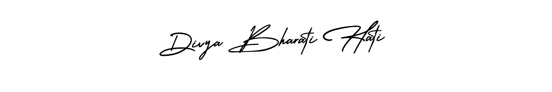 Similarly AmerikaSignatureDemo-Regular is the best handwritten signature design. Signature creator online .You can use it as an online autograph creator for name Divya Bharati Hati. Divya Bharati Hati signature style 3 images and pictures png