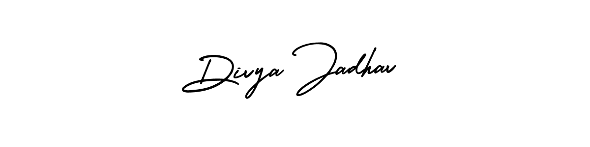 Divya Jadhav stylish signature style. Best Handwritten Sign (AmerikaSignatureDemo-Regular) for my name. Handwritten Signature Collection Ideas for my name Divya Jadhav. Divya Jadhav signature style 3 images and pictures png