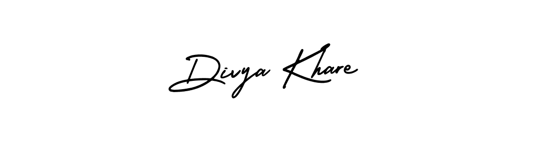 Make a beautiful signature design for name Divya Khare. With this signature (AmerikaSignatureDemo-Regular) style, you can create a handwritten signature for free. Divya Khare signature style 3 images and pictures png