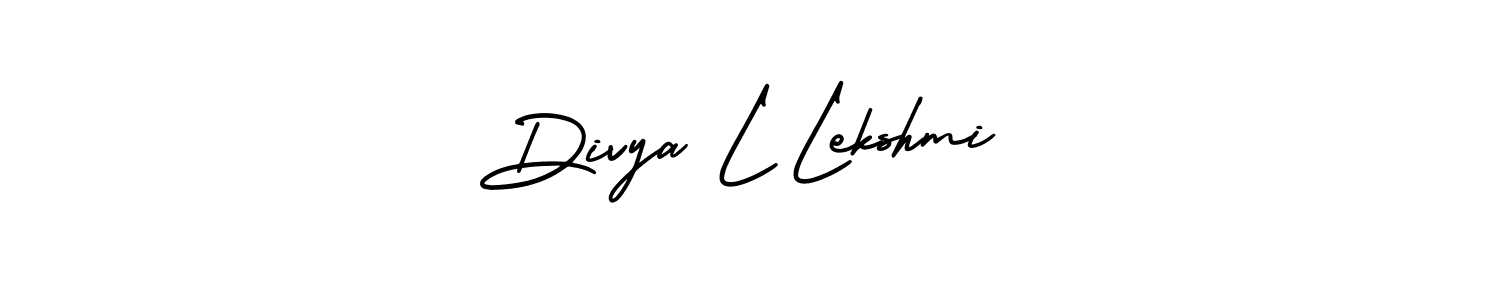 Make a beautiful signature design for name Divya L Lekshmi. With this signature (AmerikaSignatureDemo-Regular) style, you can create a handwritten signature for free. Divya L Lekshmi signature style 3 images and pictures png