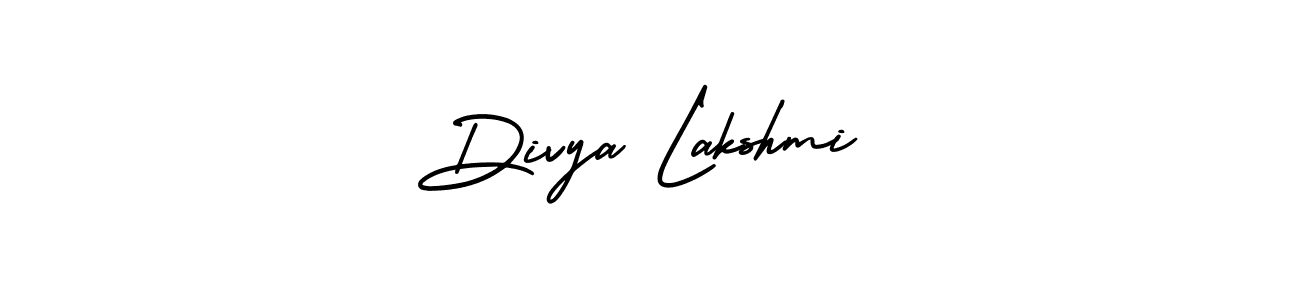 You should practise on your own different ways (AmerikaSignatureDemo-Regular) to write your name (Divya Lakshmi) in signature. don't let someone else do it for you. Divya Lakshmi signature style 3 images and pictures png