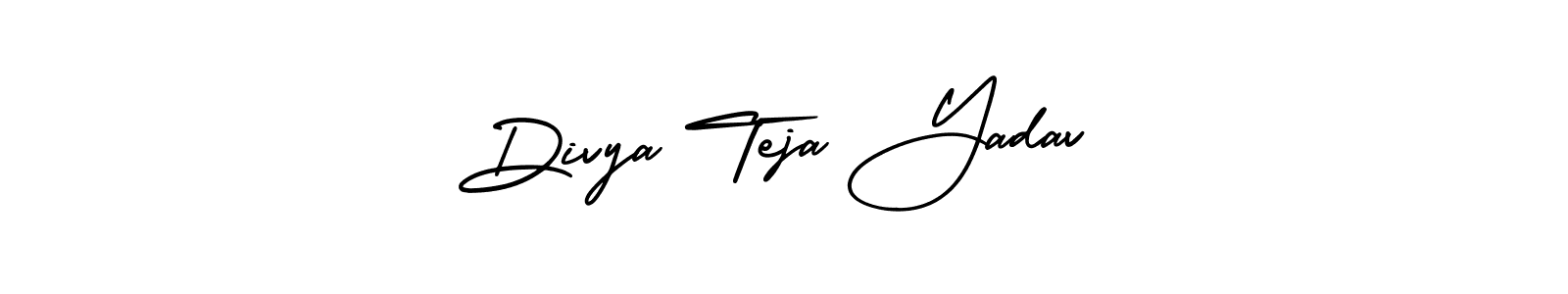Design your own signature with our free online signature maker. With this signature software, you can create a handwritten (AmerikaSignatureDemo-Regular) signature for name Divya Teja Yadav. Divya Teja Yadav signature style 3 images and pictures png