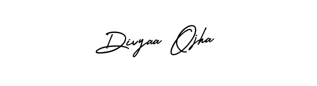 Divyaa Ojha stylish signature style. Best Handwritten Sign (AmerikaSignatureDemo-Regular) for my name. Handwritten Signature Collection Ideas for my name Divyaa Ojha. Divyaa Ojha signature style 3 images and pictures png