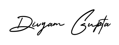 Quickly download Divyam Gupta name signature in high-resolution PNG using AmerikaSignatureDemo-Regular style. Ready to insert into PDFs and online applications. Divyam Gupta signature style 3 images and pictures png