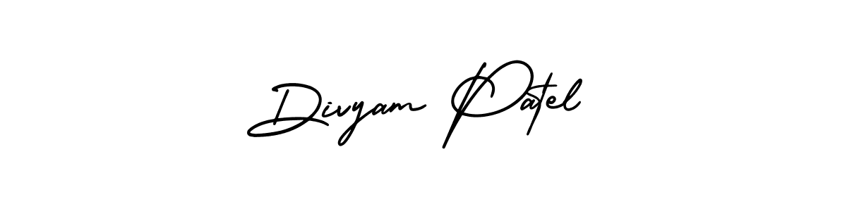 How to make Divyam Patel name signature. Use AmerikaSignatureDemo-Regular style for creating short signs online. This is the latest handwritten sign. Divyam Patel signature style 3 images and pictures png