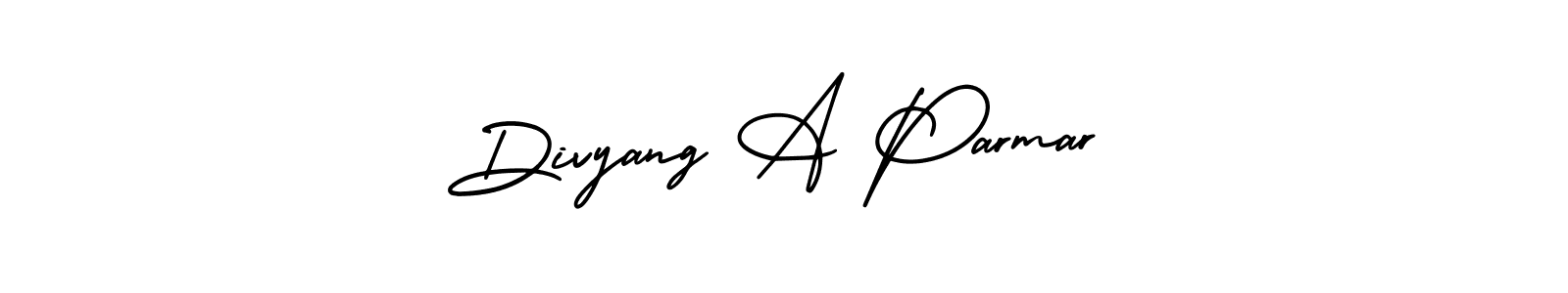 Also You can easily find your signature by using the search form. We will create Divyang A Parmar name handwritten signature images for you free of cost using AmerikaSignatureDemo-Regular sign style. Divyang A Parmar signature style 3 images and pictures png