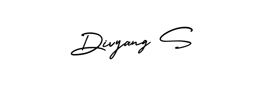 Make a beautiful signature design for name Divyang S. With this signature (AmerikaSignatureDemo-Regular) style, you can create a handwritten signature for free. Divyang S signature style 3 images and pictures png