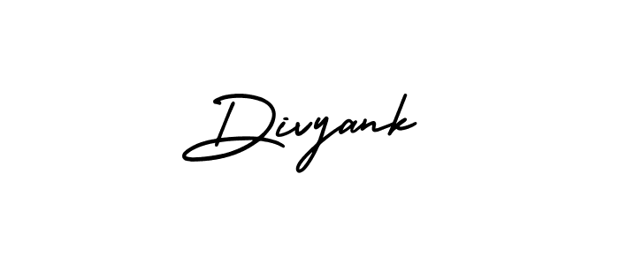 How to make Divyank name signature. Use AmerikaSignatureDemo-Regular style for creating short signs online. This is the latest handwritten sign. Divyank signature style 3 images and pictures png