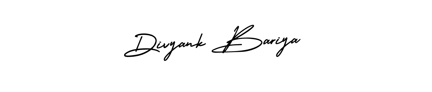 How to make Divyank Bariya signature? AmerikaSignatureDemo-Regular is a professional autograph style. Create handwritten signature for Divyank Bariya name. Divyank Bariya signature style 3 images and pictures png