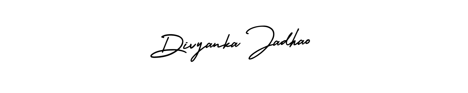 This is the best signature style for the Divyanka Jadhao name. Also you like these signature font (AmerikaSignatureDemo-Regular). Mix name signature. Divyanka Jadhao signature style 3 images and pictures png