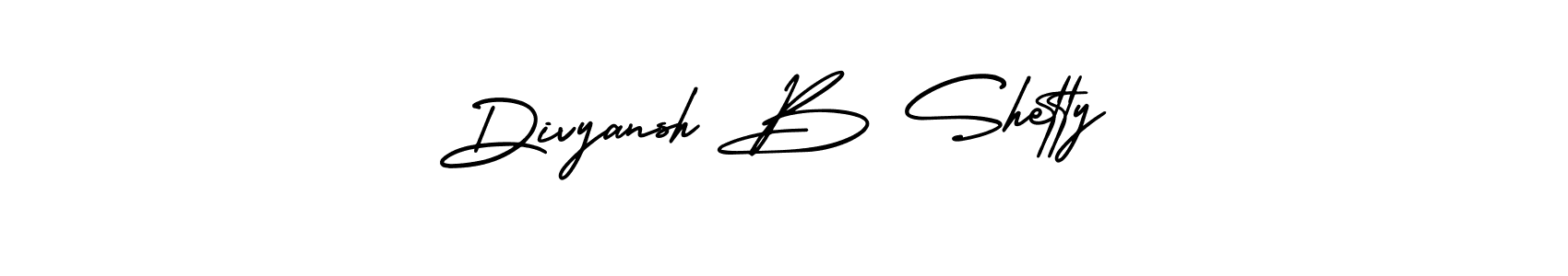 Design your own signature with our free online signature maker. With this signature software, you can create a handwritten (AmerikaSignatureDemo-Regular) signature for name Divyansh B Shetty. Divyansh B Shetty signature style 3 images and pictures png