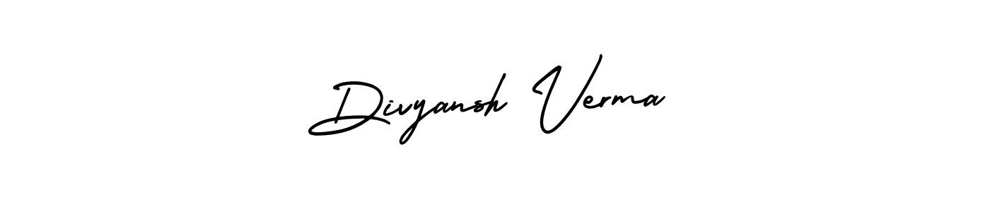 How to Draw Divyansh Verma signature style? AmerikaSignatureDemo-Regular is a latest design signature styles for name Divyansh Verma. Divyansh Verma signature style 3 images and pictures png