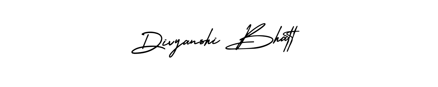 Design your own signature with our free online signature maker. With this signature software, you can create a handwritten (AmerikaSignatureDemo-Regular) signature for name Divyanshi Bhatt. Divyanshi Bhatt signature style 3 images and pictures png