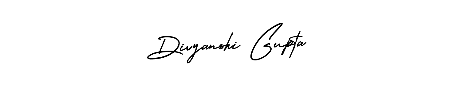 How to make Divyanshi Gupta name signature. Use AmerikaSignatureDemo-Regular style for creating short signs online. This is the latest handwritten sign. Divyanshi Gupta signature style 3 images and pictures png