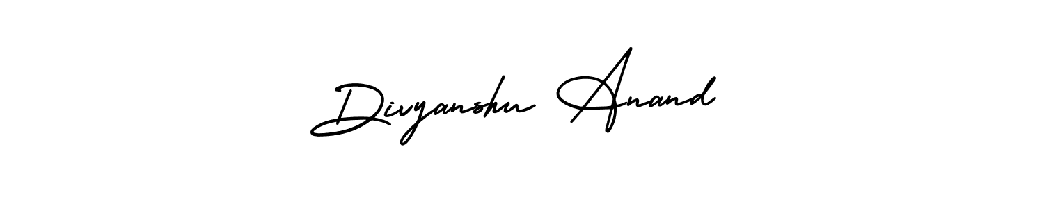 The best way (AmerikaSignatureDemo-Regular) to make a short signature is to pick only two or three words in your name. The name Divyanshu Anand include a total of six letters. For converting this name. Divyanshu Anand signature style 3 images and pictures png