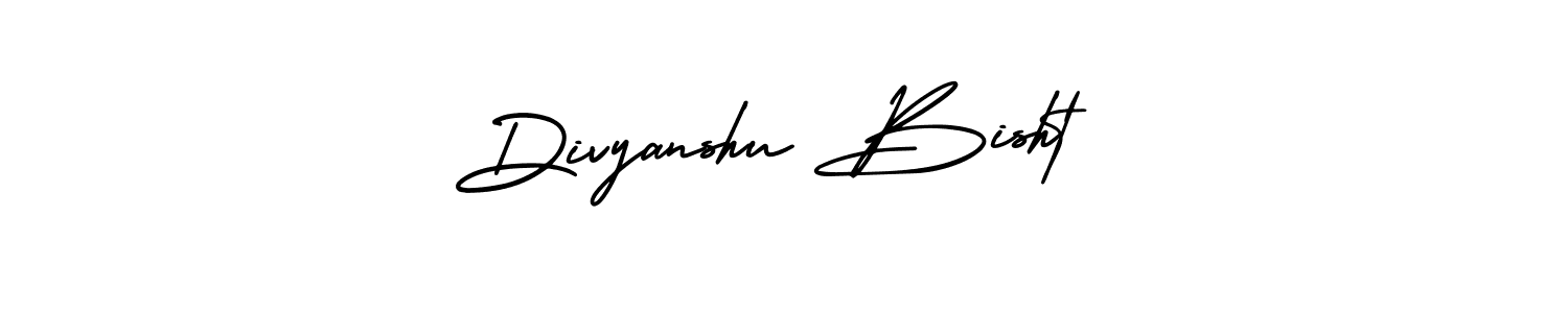 Create a beautiful signature design for name Divyanshu Bisht. With this signature (AmerikaSignatureDemo-Regular) fonts, you can make a handwritten signature for free. Divyanshu Bisht signature style 3 images and pictures png