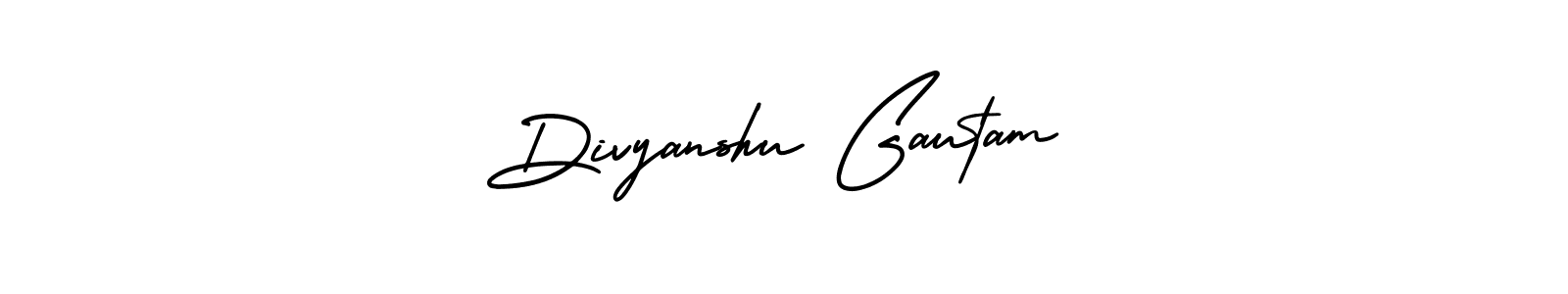 Divyanshu Gautam stylish signature style. Best Handwritten Sign (AmerikaSignatureDemo-Regular) for my name. Handwritten Signature Collection Ideas for my name Divyanshu Gautam. Divyanshu Gautam signature style 3 images and pictures png