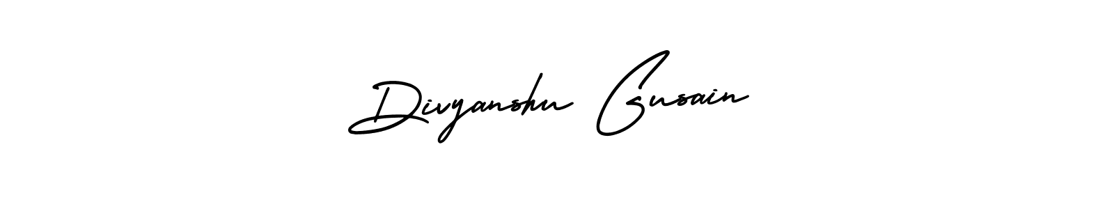 How to make Divyanshu Gusain name signature. Use AmerikaSignatureDemo-Regular style for creating short signs online. This is the latest handwritten sign. Divyanshu Gusain signature style 3 images and pictures png
