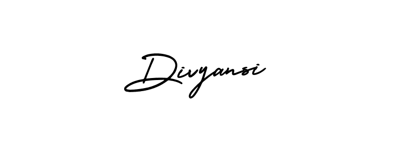 Design your own signature with our free online signature maker. With this signature software, you can create a handwritten (AmerikaSignatureDemo-Regular) signature for name Divyansi. Divyansi signature style 3 images and pictures png
