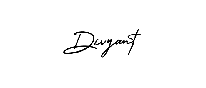 Divyant stylish signature style. Best Handwritten Sign (AmerikaSignatureDemo-Regular) for my name. Handwritten Signature Collection Ideas for my name Divyant. Divyant signature style 3 images and pictures png