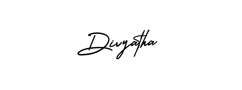 Create a beautiful signature design for name Divyatha. With this signature (AmerikaSignatureDemo-Regular) fonts, you can make a handwritten signature for free. Divyatha signature style 3 images and pictures png