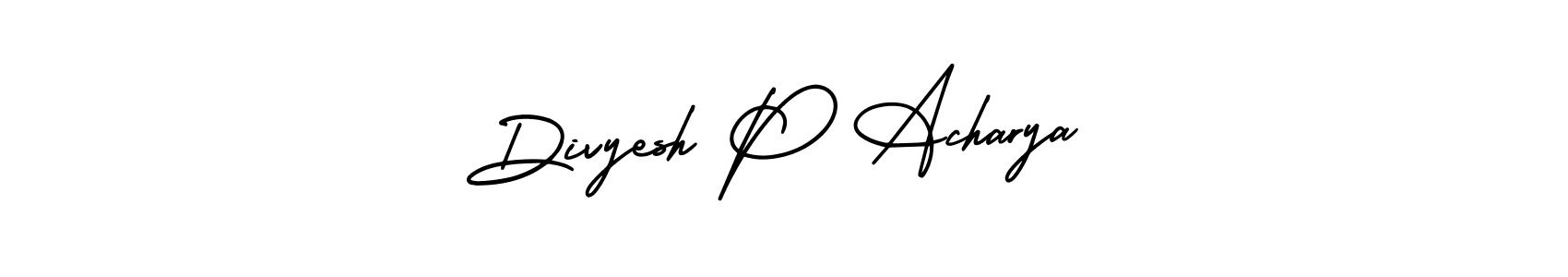 Make a short Divyesh P Acharya signature style. Manage your documents anywhere anytime using AmerikaSignatureDemo-Regular. Create and add eSignatures, submit forms, share and send files easily. Divyesh P Acharya signature style 3 images and pictures png