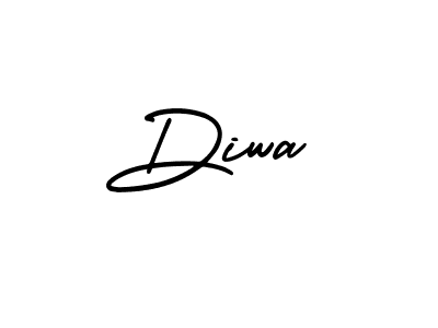 Use a signature maker to create a handwritten signature online. With this signature software, you can design (AmerikaSignatureDemo-Regular) your own signature for name Diwa. Diwa signature style 3 images and pictures png
