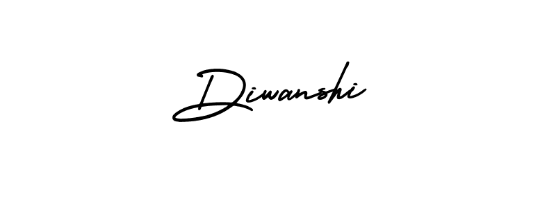 How to make Diwanshi name signature. Use AmerikaSignatureDemo-Regular style for creating short signs online. This is the latest handwritten sign. Diwanshi signature style 3 images and pictures png