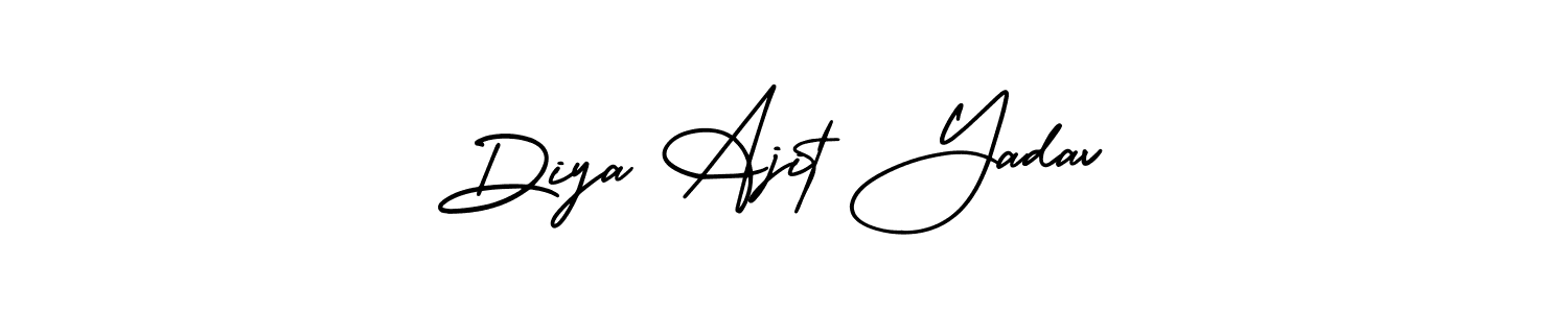 This is the best signature style for the Diya Ajit Yadav name. Also you like these signature font (AmerikaSignatureDemo-Regular). Mix name signature. Diya Ajit Yadav signature style 3 images and pictures png